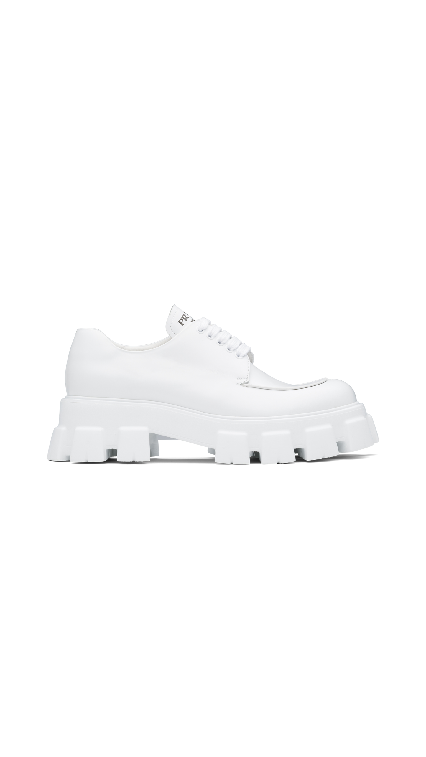 Monolith Brushed Leather Lace-up Shoes - White