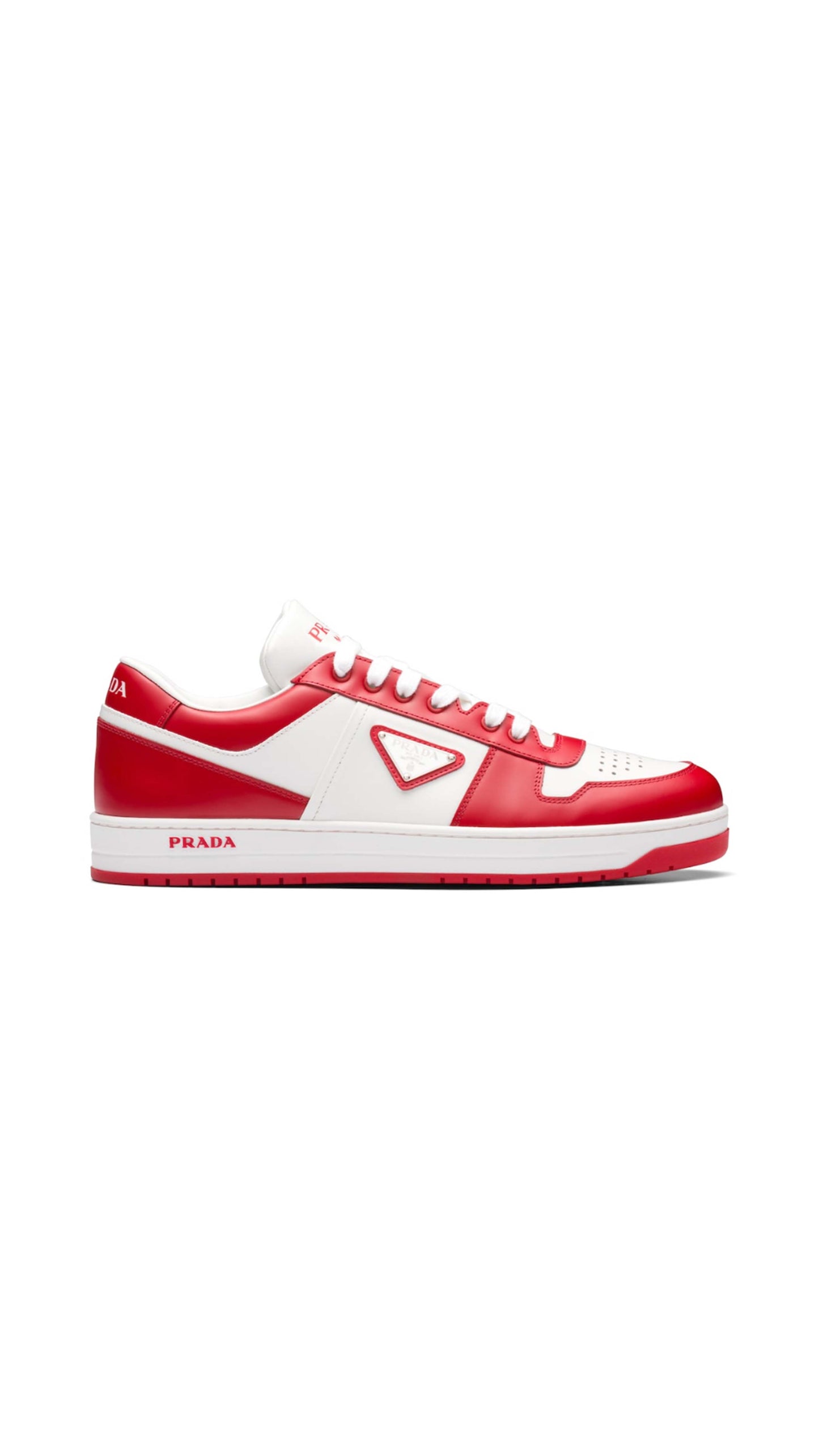 Logo-Patch Low-Top Sneakers - White / Red