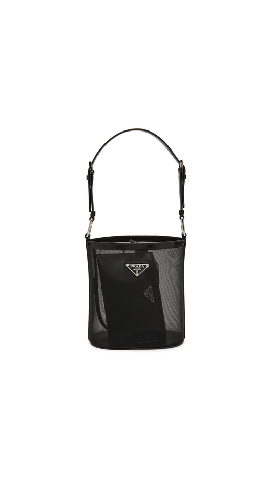 Mesh Bucket Bag - Black