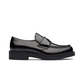 Brushed Leather Loafers - Black
