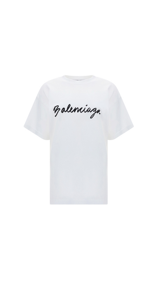 Logo Medium Fit T-Shirt - White