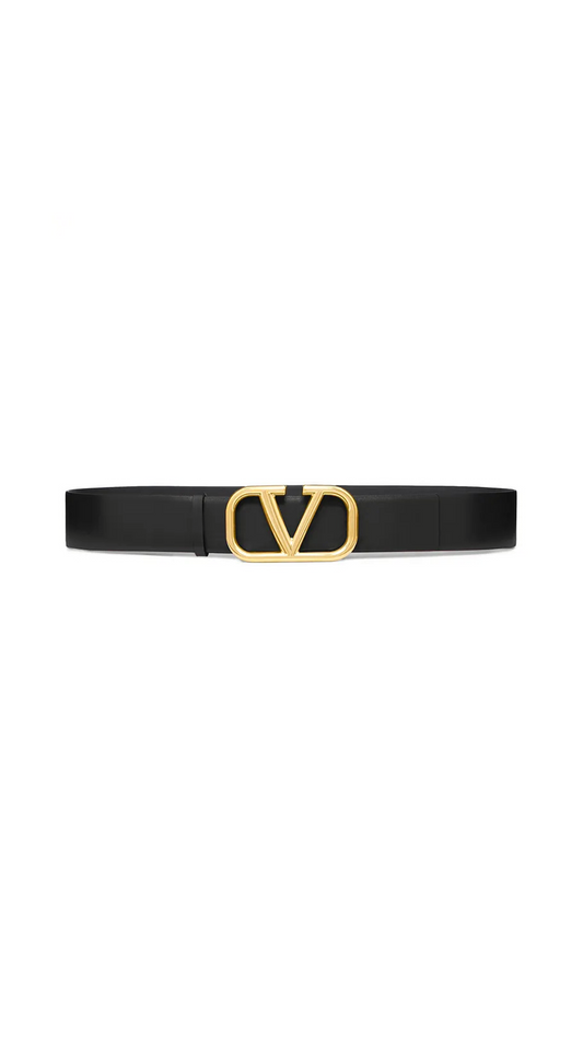 Vlogo Belt 30mm - Black / Gold
