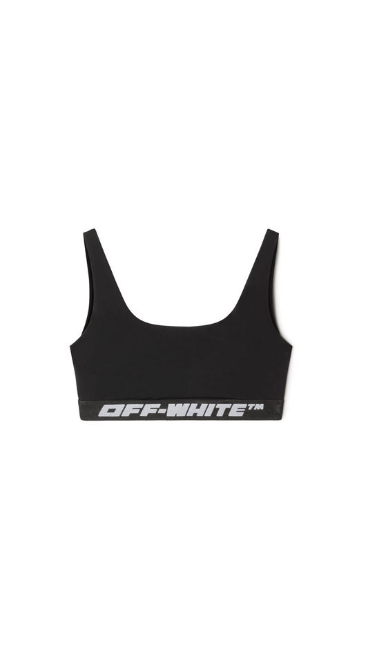Athl Logo Band Bra - Black