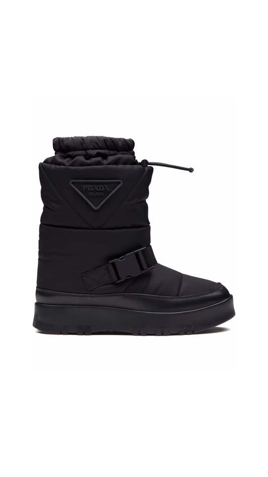 Nylon Gabardine Booties - Black