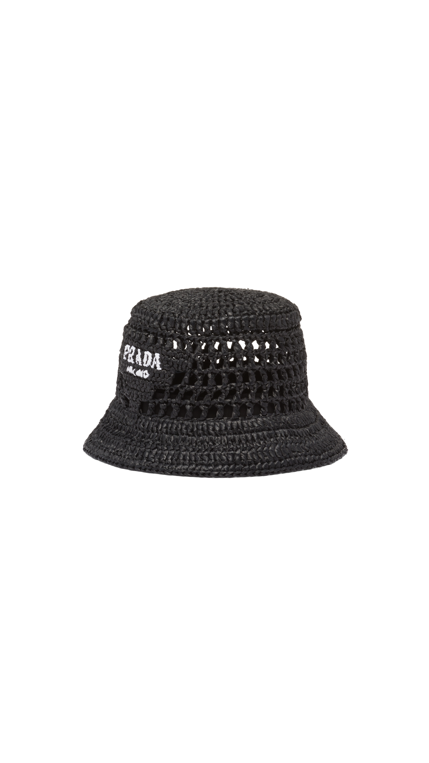 Raffia Bucket Hat - Black