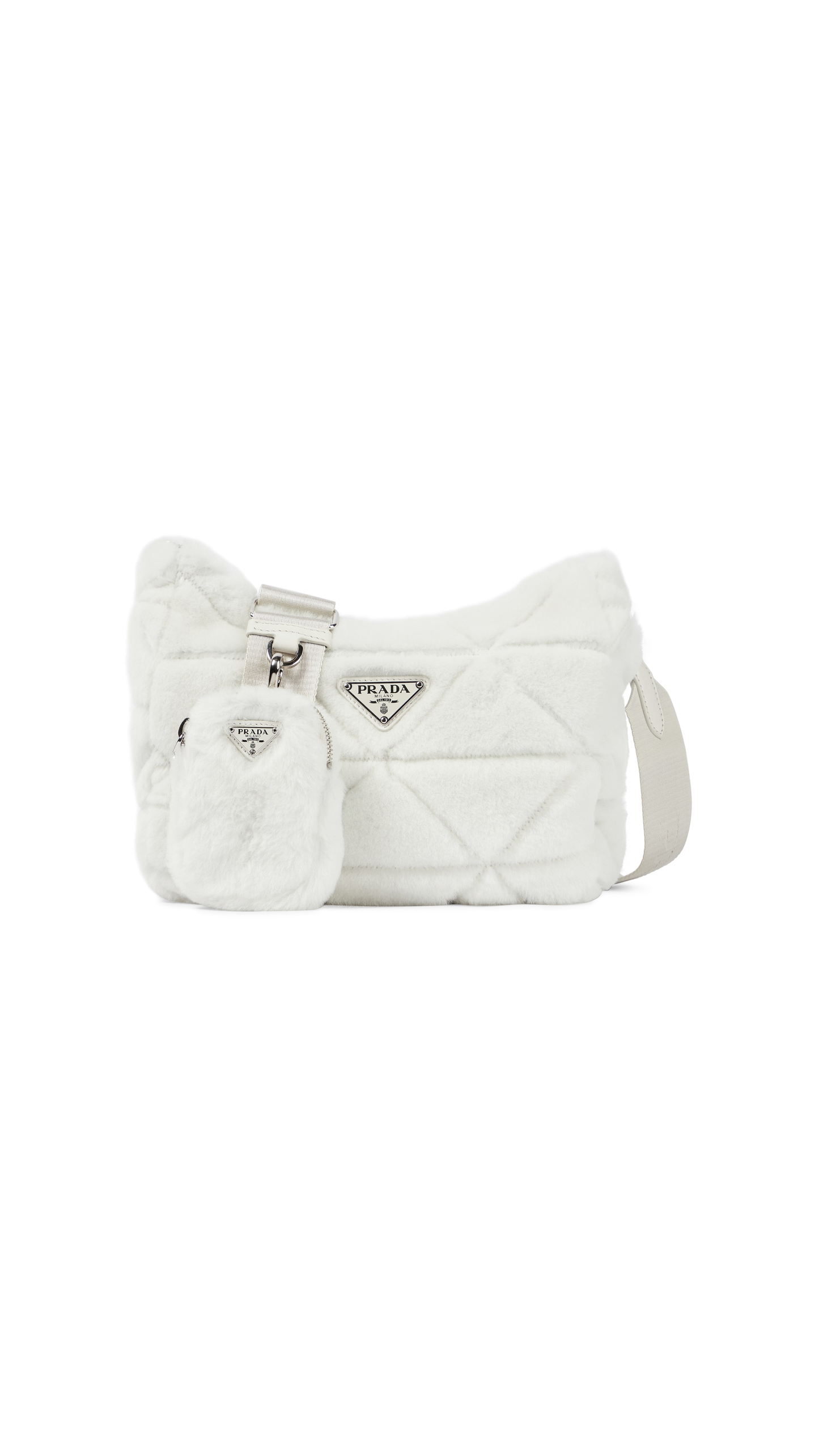 Shearling Shoulder Bag - White