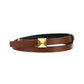 Reversible ONE STUD Belt in Glossy Calfskin - Brown / Black