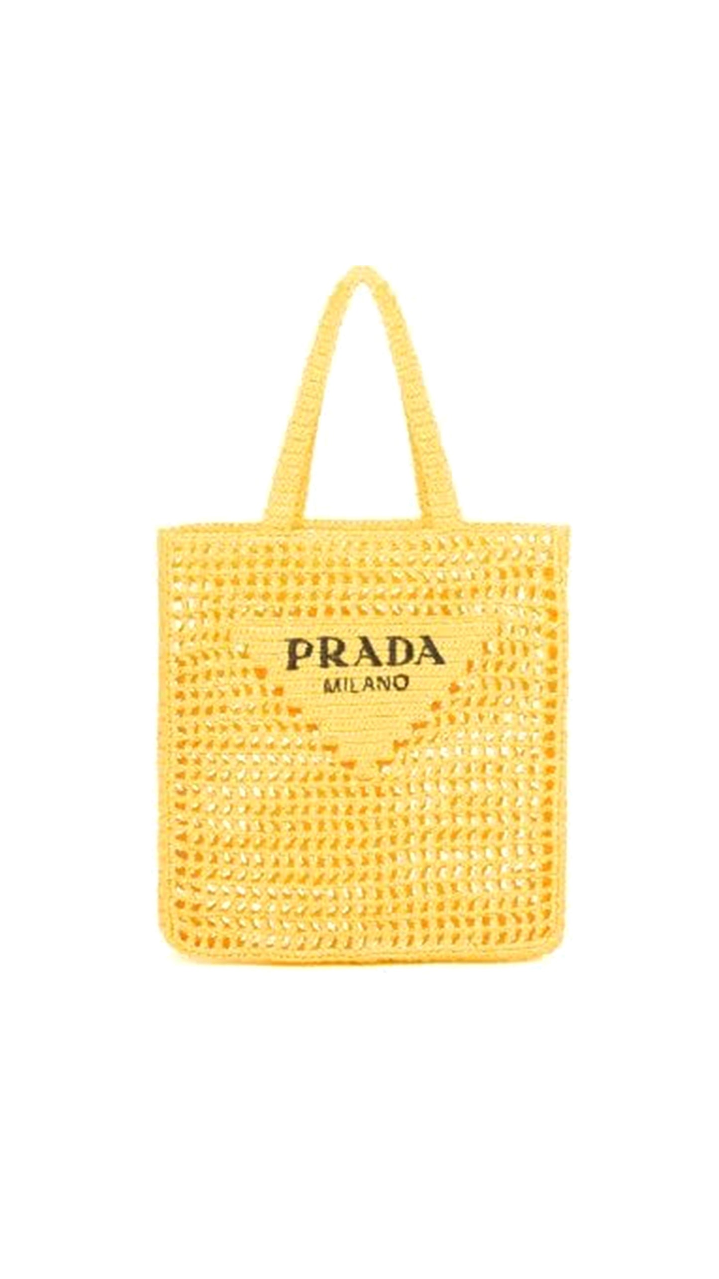 Raffia Tote Bag - Yellow