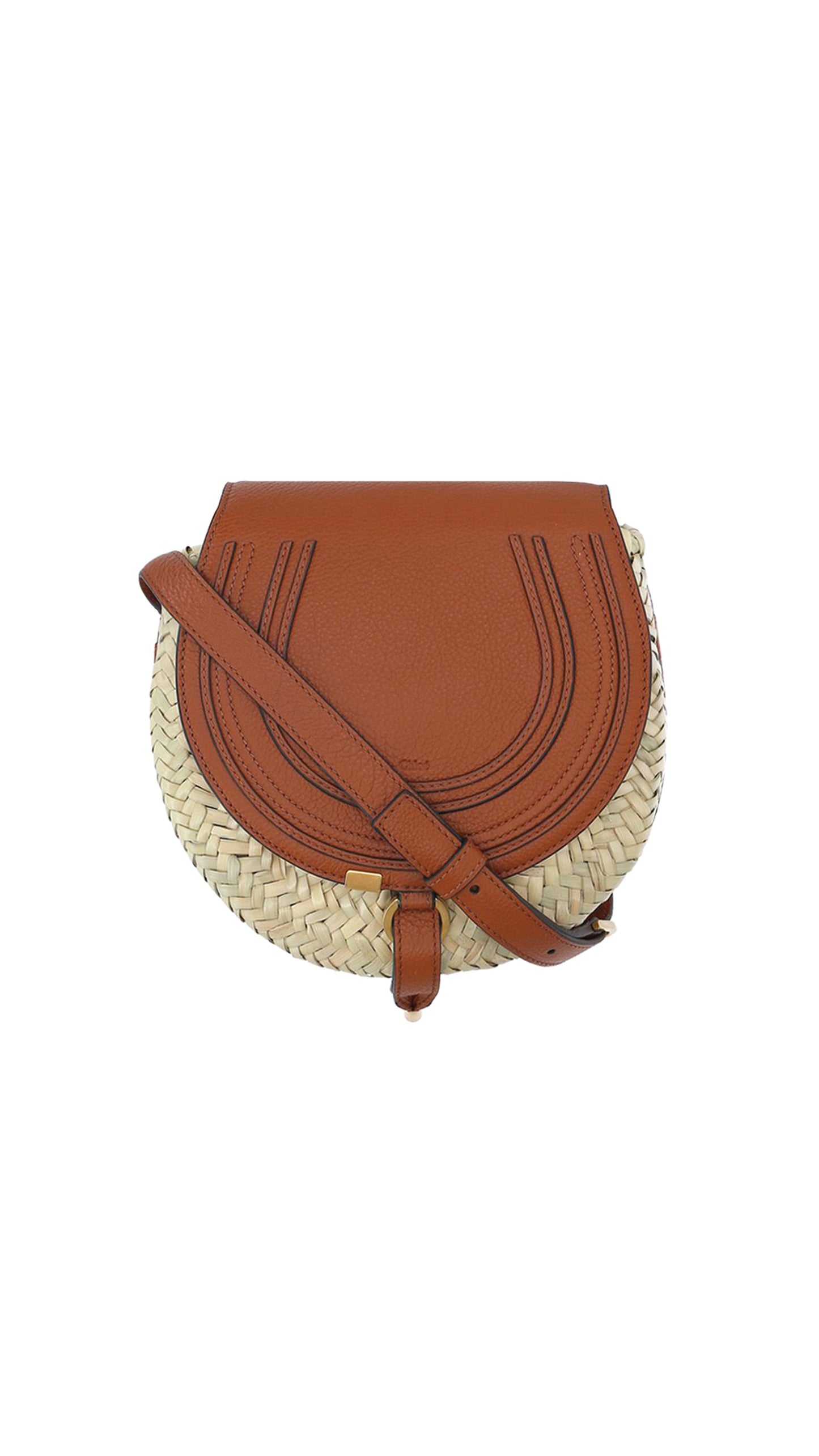 Small Marcie Cross-Body Basket - Brown