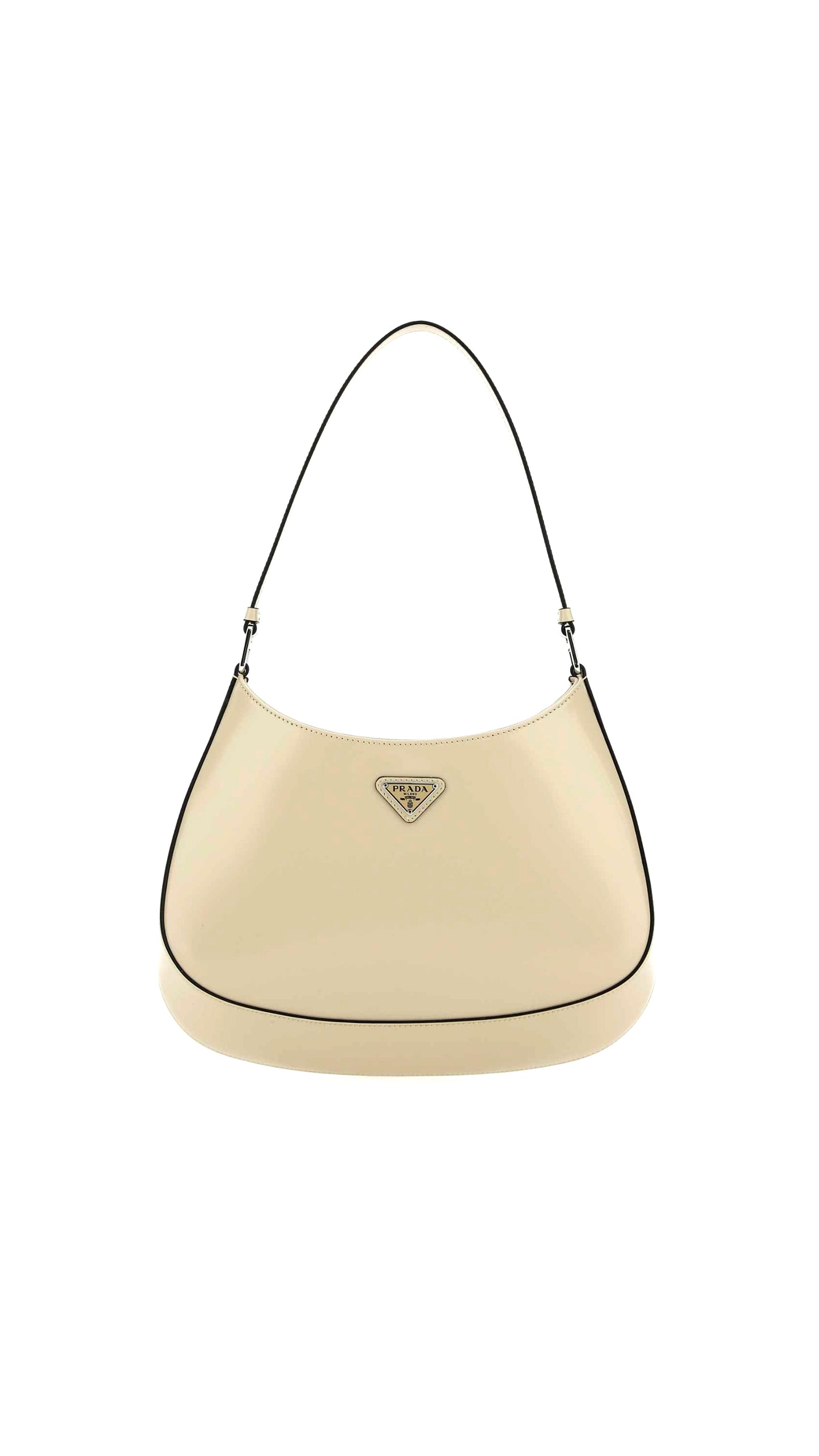Cleo Brushed Leather Shoulder Bag - Beige