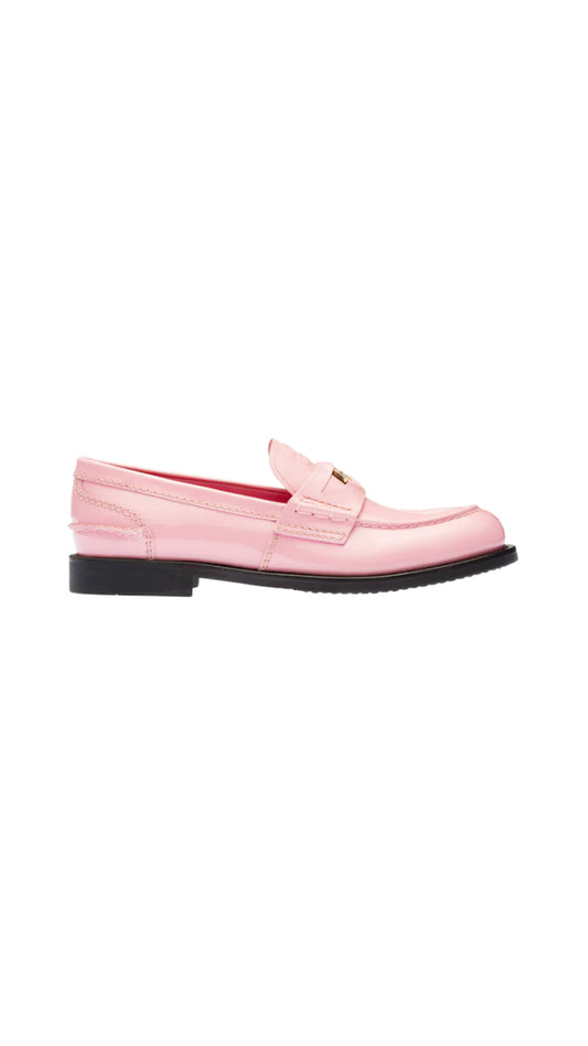 Patent Leather Loafers - Pink