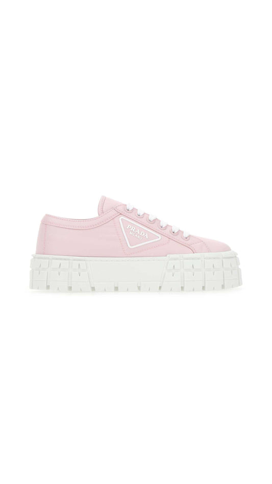 Double Wheel Nylon Gabardine Sneakers - Pink