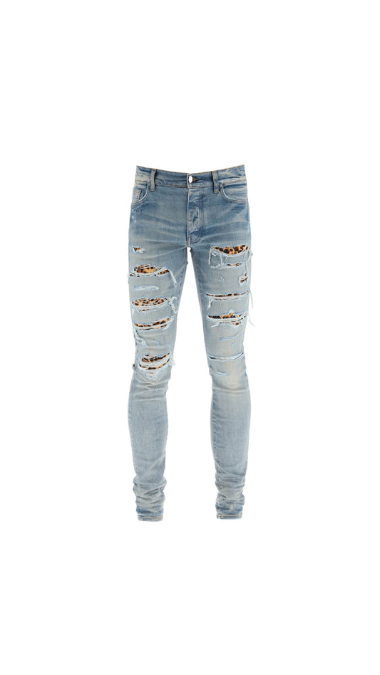 Leopard Thrasher Five-Pocket Jeans
