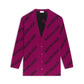 Allover Logo Cardigan - Purple