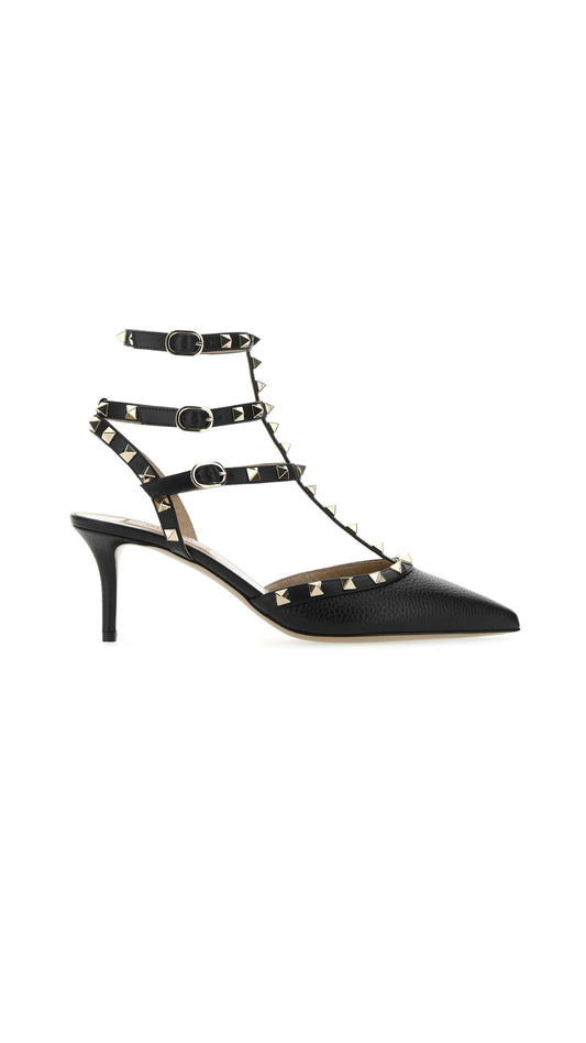 Rockstud Caged Pump 65MM - Black