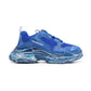 Triple S Faded Sneakers - Blue