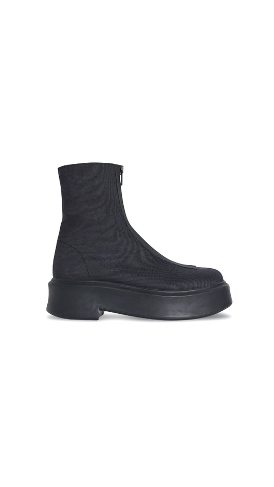 Zipped Nylon Boot - Navy