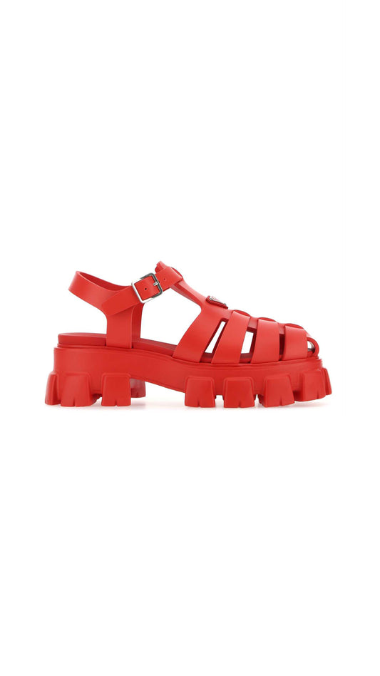 Monolith Rubber Sandals - Red