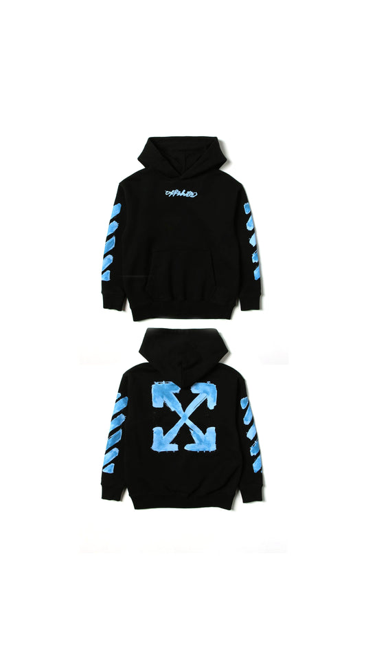 Rounded Sweatshirt - Black / Blue.