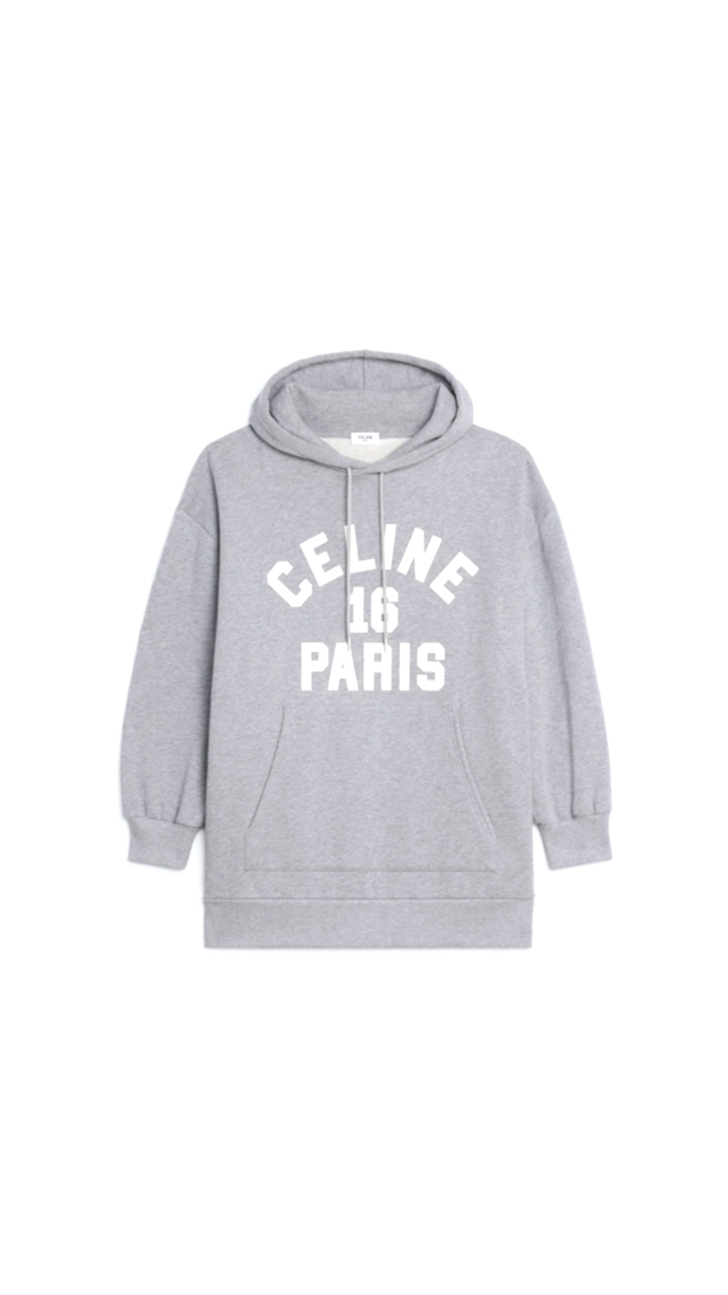 16 Hoodie In Cotton Fleece - Grey