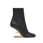 Fendi First Black Nappa Leather High-Heel Boots - Black