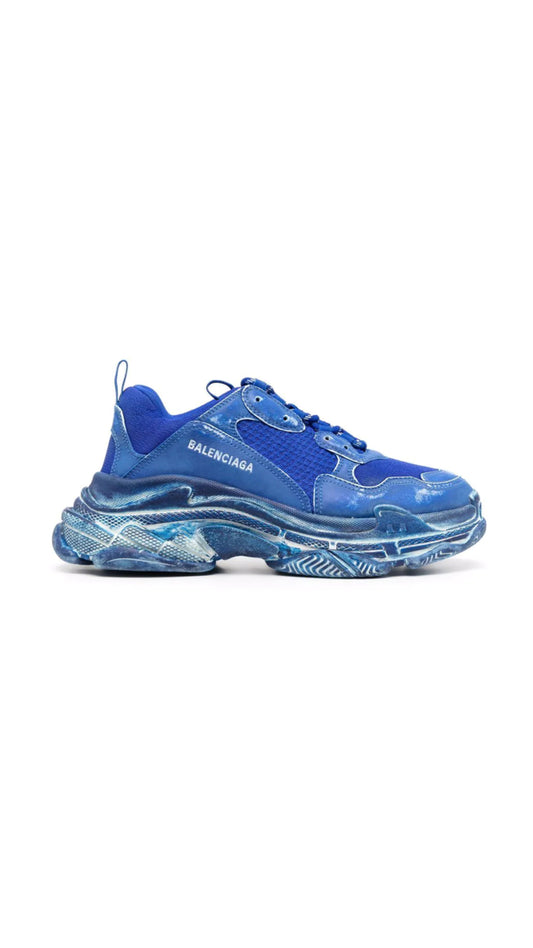 Triple S Faded Sneakers - Blue