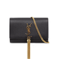 Kate Leather Wallet on a Chain - Black.