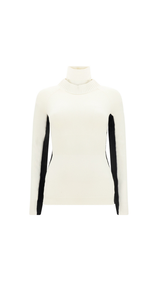 Wool Turtleneck Sweater - Off White