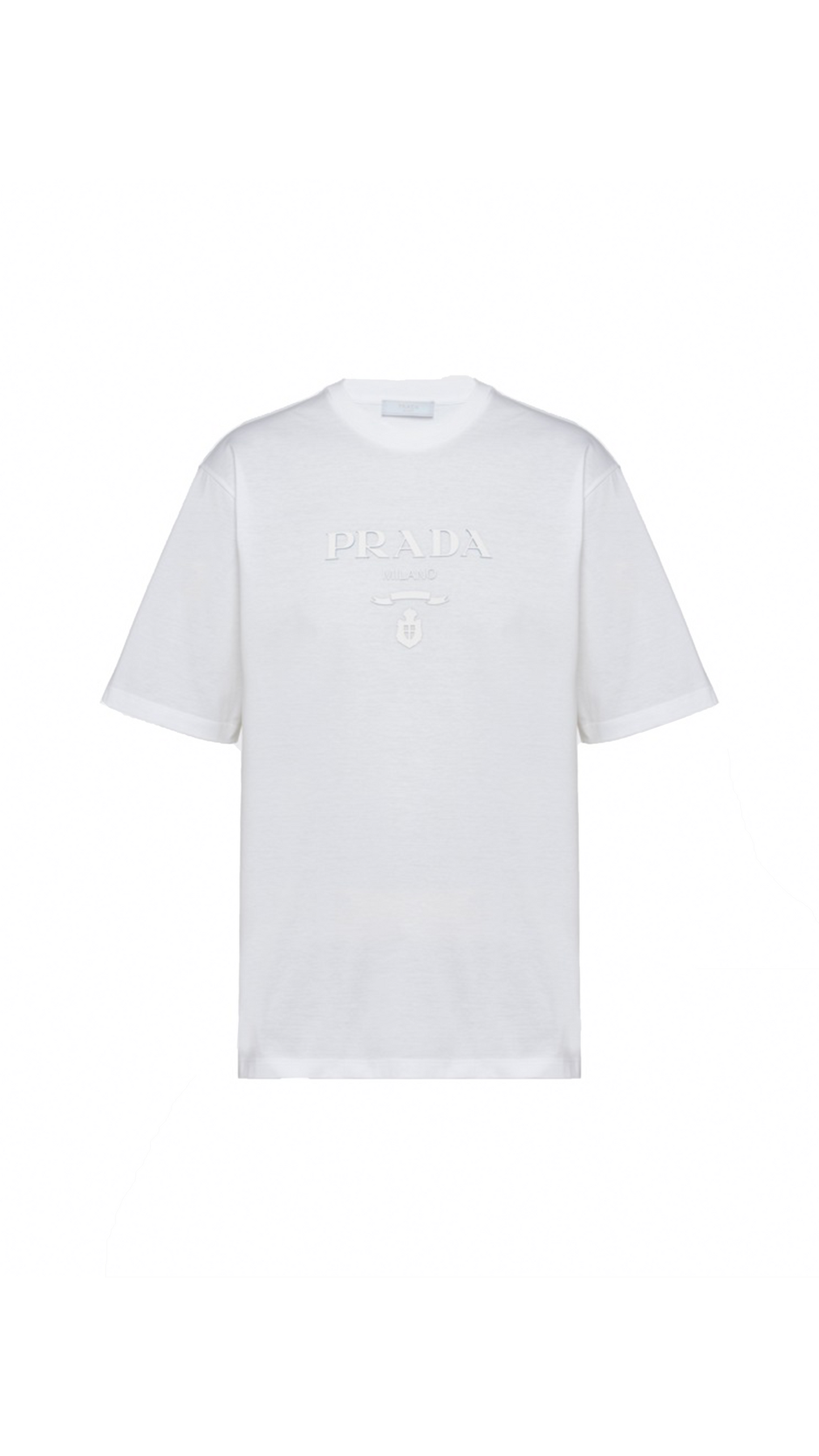 Cotton Embroidered  T-Shirt - White