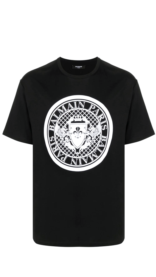 Balmain Symbole Cotton T-shirt -Black/White