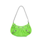 Le Cagole Mini Purse With Chain Crocodile Embossed - Green