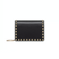 Rockstud Chain Pouch in Calfskin Leather - Black