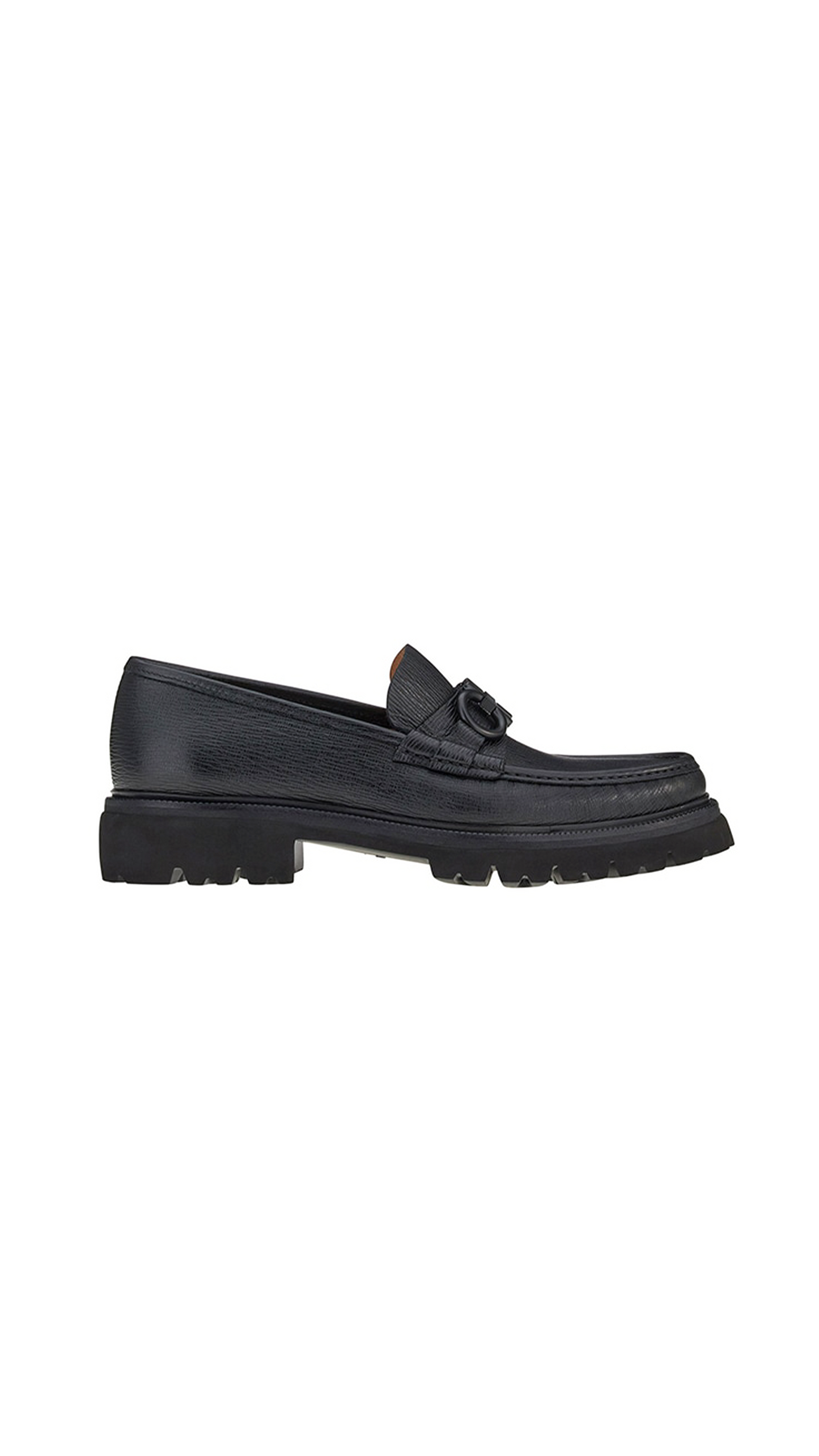 Moccasin With Gancini Ornament - Black