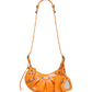 Le Cagole XS Shoulder Bag Crocodile Embossed - Orange