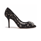 Taormina Lace With Crystals Pump - Black