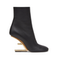 Fendi First Black Nappa Leather High-Heel Boots - Black