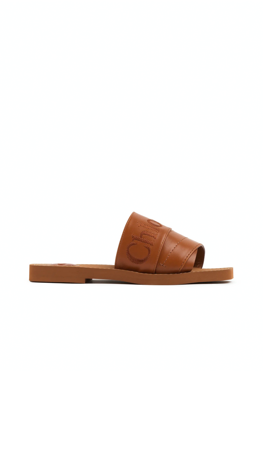 Woody Flat Mule - Caramello