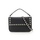 Mini Rockstud Leather Top Handle Bag - Black
