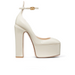 Tan-go Platform Pump in Patent Leather 155mm - Light Ivory