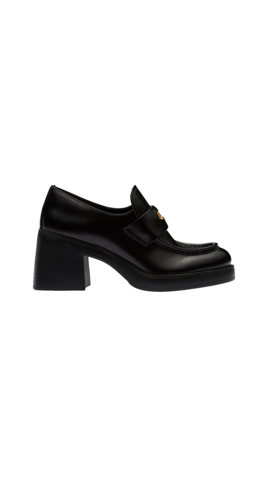 Leather Penny Loafers - Black