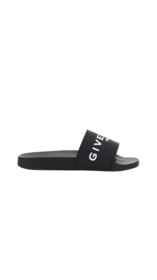 Givenchy Paris Flat Sandals - Black