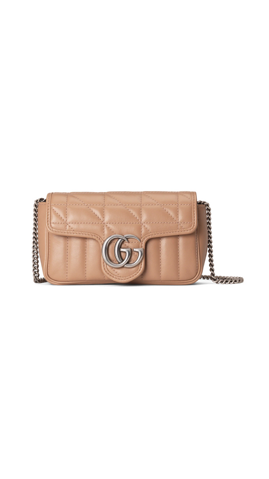 GG Marmont Super Mini Bag - Rose Beige