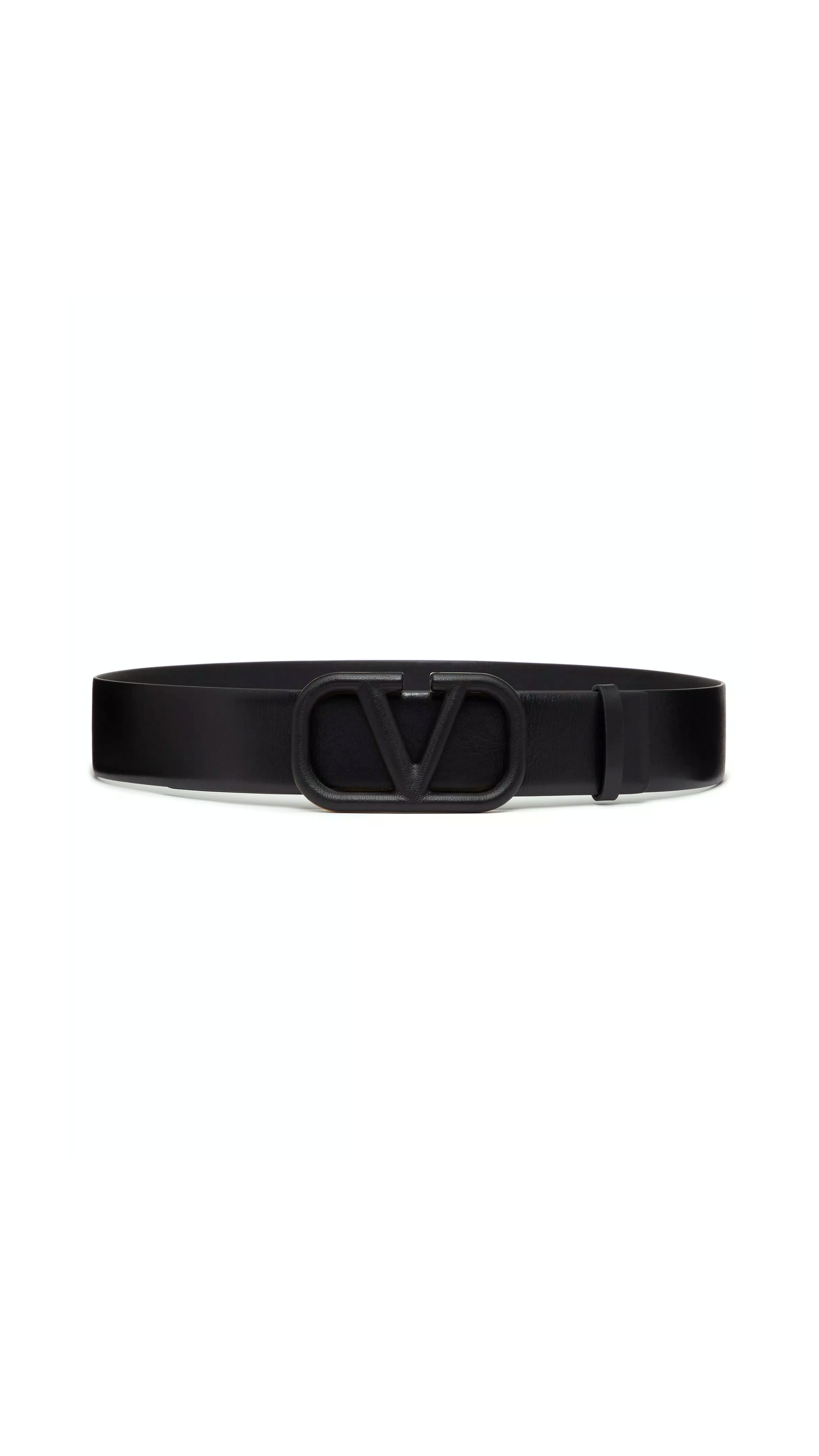 Vlogo Signature Belt in Glossy Calfskin 40mm - Black