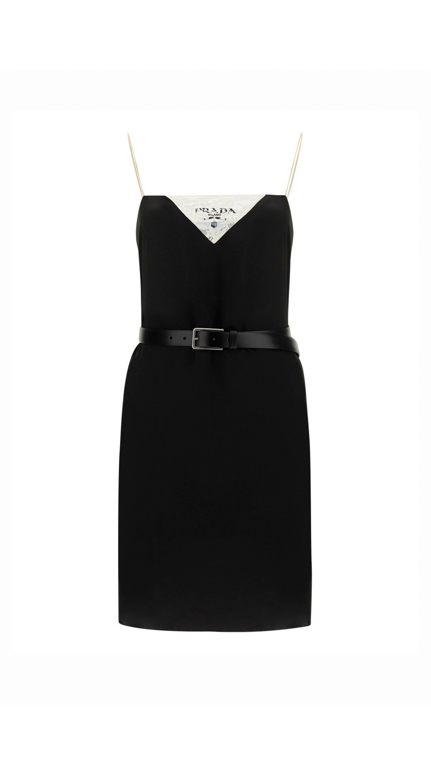 Silk Dress - Black / White