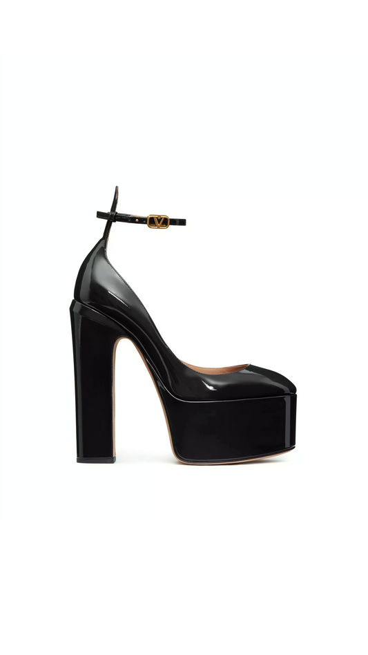 Tan-go Platform Pump in Patent Leather 155 Mm - Black