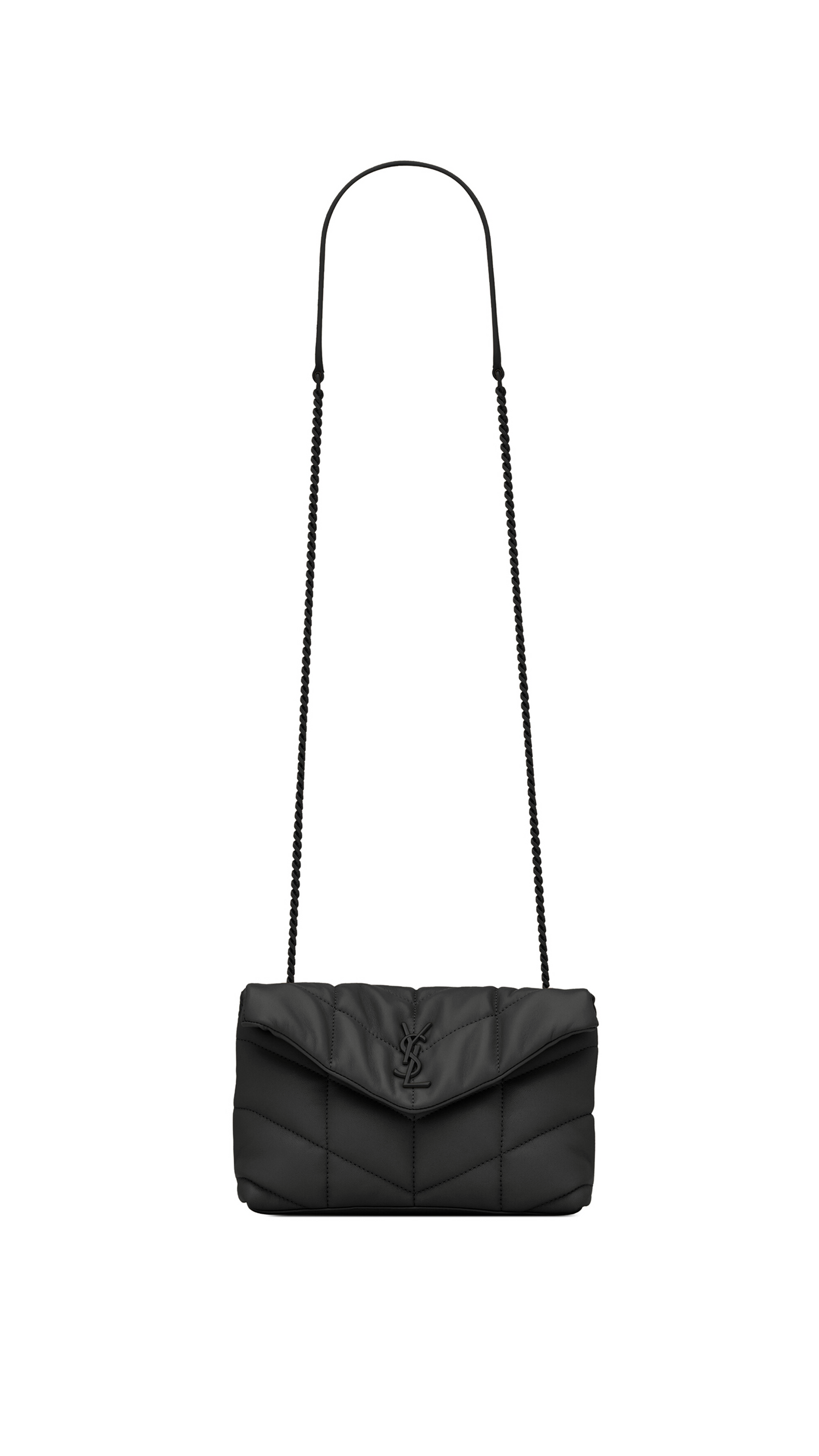 Puffer Toy Bag in Quilted Lambskin - Black