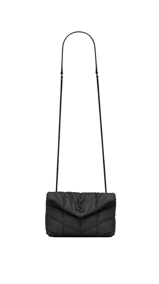 Puffer Toy Bag in Quilted Lambskin - Black