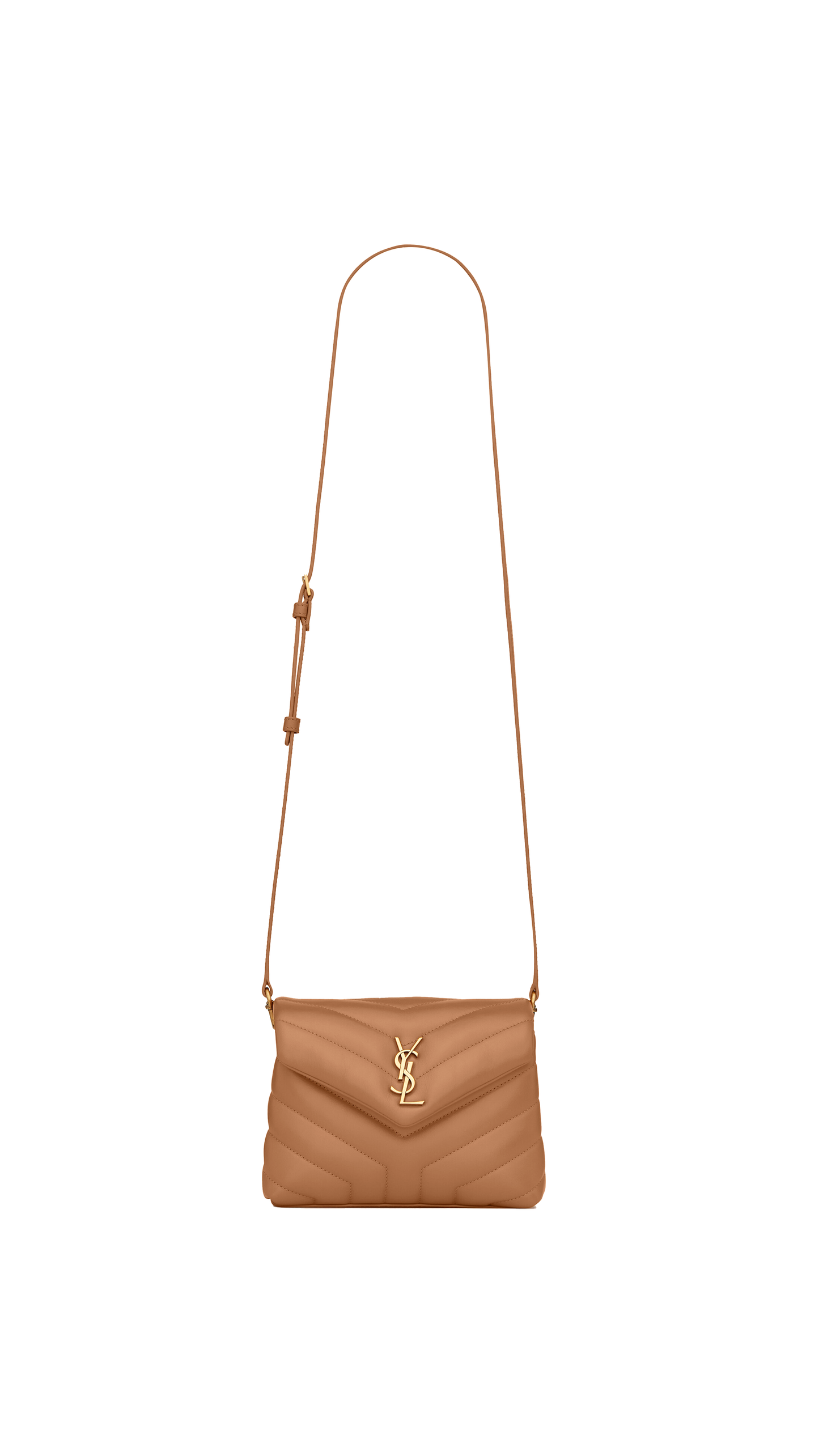Loulou Toy Strap Bag In Matelasse "Y" Leather - Natural