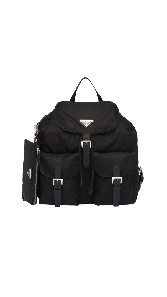 Re-Nylon Medium Backpack - Black