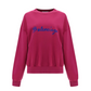 Brushstroke Logo Print Crewneck Sweatshirt - Fuchsia